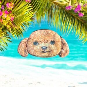 Poodle Zipper Coin Purse or small trinkets adorable little face